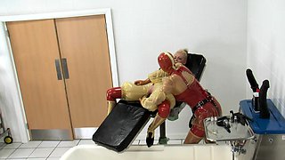 Innocent Busty blonde fingering and toying pussy