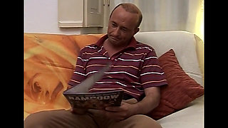 Taboo Sex of a Brunette Teen and Her Old Stepfather