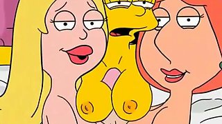 Famous cartoon lesbian MILFs