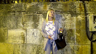 Sexy blonde pissing and fucking hard