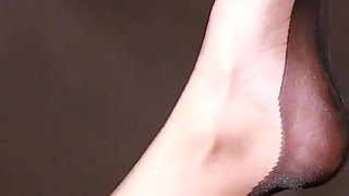 Shiny Stockings & Close-up Soles
