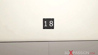 Flattering siren's 3d porn movie
