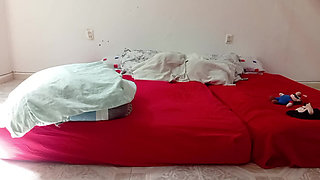 Mexican mother-in-law cleaning guest room in thong 4