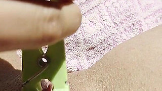 Inserting a Small Cup Into the Wet Pussy