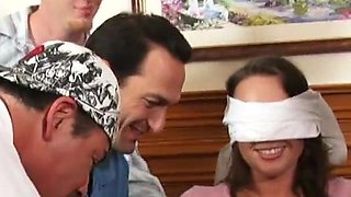 Group fuck for an insatiable brunette