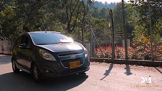 Nymphomaniac Fucks Her Lover and the Mechanic in Public - Danner Mendez & Yenifer Chacon