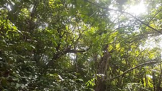 Hot Latina MILF Tomsorte Naked at Waterfall - Big Ass & Hairy Pussy