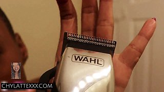Shaving My Head Bald Black Woman Barber Fetish Chy Latte