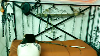 WHIPPING and CUNT BUSTING my young slave girl - Harsh LEZDOM