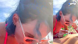 Sexy teenager creampies the beach while getting grilled and going dogy!