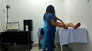 Hot Latina Doctor & Nurse Fuck Patient on Stretcher - Amateur Clinic Sex