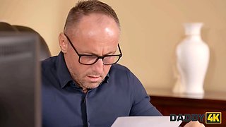 Daddy4k. nice naomi enjoy determined to get the job and displayed her gigantic Natural Tits and pussy to the future boss