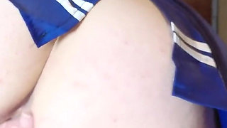 Inexperienced Virgin Rubs Her and Drives Herself to Squirting