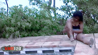 Shania Shania Strip Near an Old Abandoned Swimming Pool