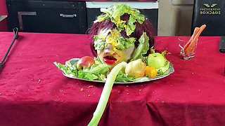 Humiliating the Powerless Slave at the Dining Table (223)