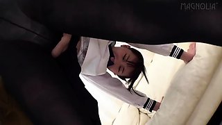 Small titted Asian deep nub and ass fuck