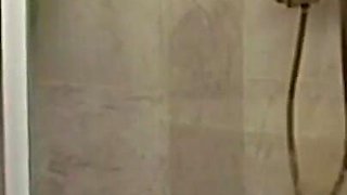 Beautiful natural big boobs pussy fucking threesome in the bathroom