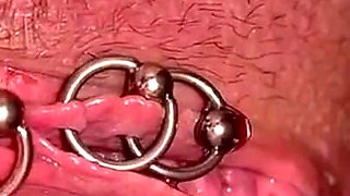 My First Time Haired Pussy Pee and Moving Clit and Asshole
