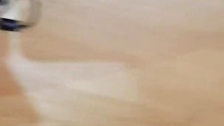 Sexy tapping in green heels and open toes.