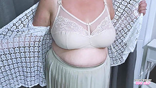 Cheating Granny wants lots of your cum all over her big mature boobs