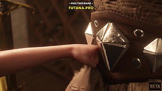 3D Animation Futanari Orcs fucks shy girl in all holes