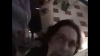 Vintage Gangbang Casting: Glasses Girl Takes Anal & Cum in Mouth Toilet Blowjob