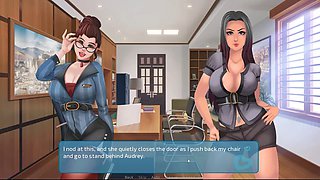Aubrey, the office milf, gives a wild blow and plow experience