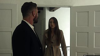 Hot Izzy Lush in sexy stockings and lingerie, enjoying passionate sex