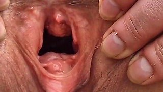 Gaping My Pussy Outdoors and Pissing