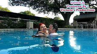 Nurse Vicki and Handsome Harry Are Having Fun Kissing in the Pool!