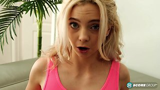 Blonde Teen Jojo Austin Diddles Her Clit and Cums for the Camera