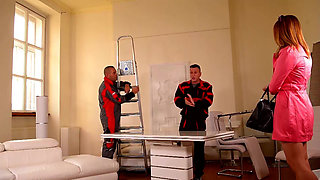 Inked Vixen Double Penetrated Poolside Orgy