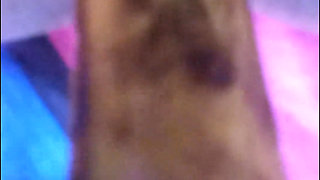 Fucking My Black Hairy Pussy with a Banana Load Moaning Orgasms