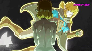 Zelda Elf Blonde Girl Quick Blowjob In Pool - HENTAI Uncensored