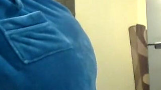 Fat Ass BBW Moaning and Stripteasing at the Kitchen
