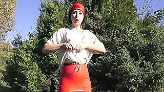 Outdoor Anal Dildo Fucking