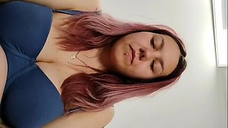 European amateur redhead masturbates on webcam