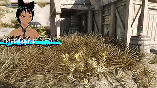 Skyrim B and L sex mod Having sex on a farm out in the field