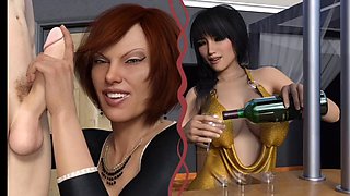 Passionate threesome with two sexy milf ends up with creampie - 3D Hentai Animated Porn With Sound - F.I.L.F