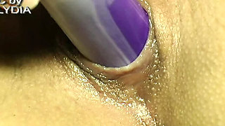 Amateur Lydia Solo Masturbation in Sauna with Dildo and Orgasm - Hairy European Teen 18