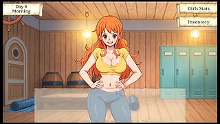 Lusty Buccaneers Parody Hentai Game Ep.2 Nami is stripping for the right amount of gold !