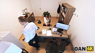 Loan4k. teenie client wanted to get a loan, but got Face Fucked ultimately