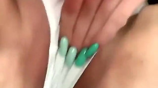 How Old Is She Anyway? Young Bitch Fucks Herself on Camera