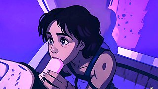 Anime Girl Curly Rican gets dominated by the PURGER