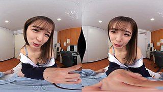 Hairy asian beauty vr fetish video