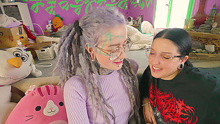 POV Anal Threesome with Tattooed Dick and Thick Goth Babe