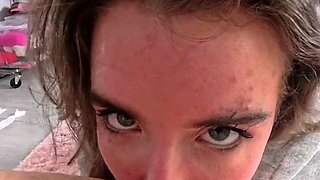 Nasty slut enjoys hardcore deepthroating session POV style