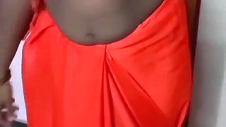 Tamil Bhabhi's Satin Saree Strip & Naughty Bra Dance for Sugar Daddy - IndianHotwifeX