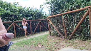 Masturbating Outdoors for Hot Redhead Who Liked It