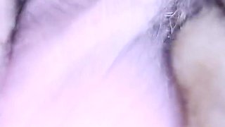 Hairy balls and hairy clit with lot of sperm dripping
